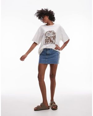 Rhythm Bloom Studio Oversized T Shirt - Blue