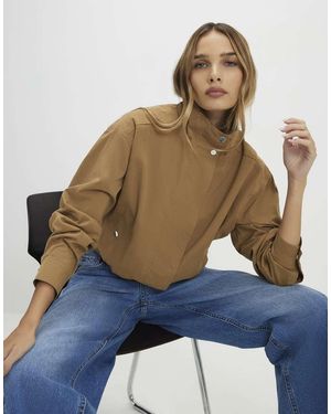 River Island Funnel Neck Casual Bomber - Blue