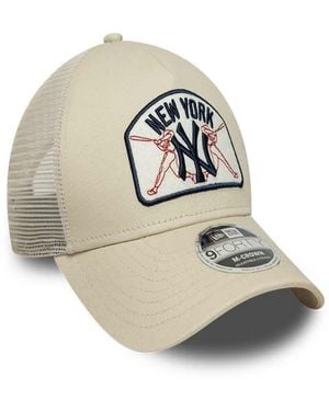 KTZ Ny Yankees 9forty Patch Logo Trucker Cap - White
