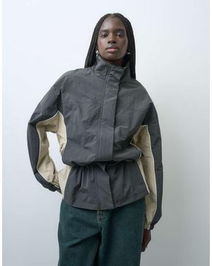 ASOS Giacca Color Block Stretta - Grigio