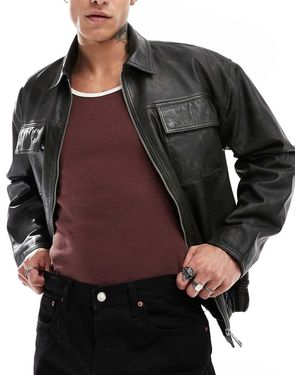 ASOS Giacca Harrington Oversize Premium - Nero