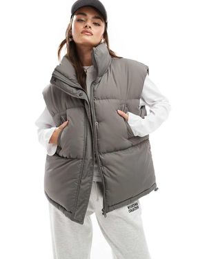 Brave Soul Padded Gilet Vest - Grey