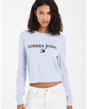 Tommy Hilfiger Collegiate Fluffy Quarter Zip Sweater - Blue