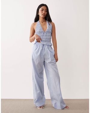 Nia Khonny Wide Leg Pants - White