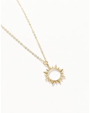 Pieces Collier avec pendentif céleste soleil - Blanc