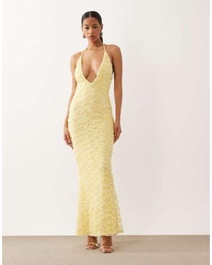 ASOS Lace Sequin Halterneck Maxi Dress - Multicolour