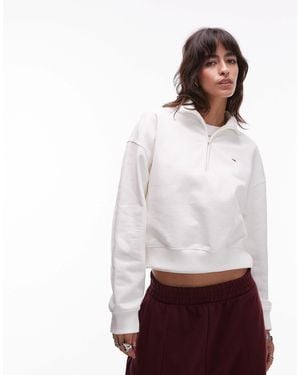 Tommy Hilfiger – kastiges sweatshirt - Weiß