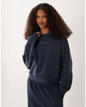 Calvin Klein French-terry-sweatshirt-kombiteil - Blau
