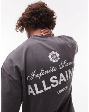 AllSaints – soleil – t-shirt - Grau