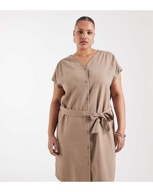 ONLY Tie Waist Mini Dress - Natural