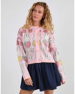 Skinnydip London Miffy Flower Knitted Cardigan - Pink