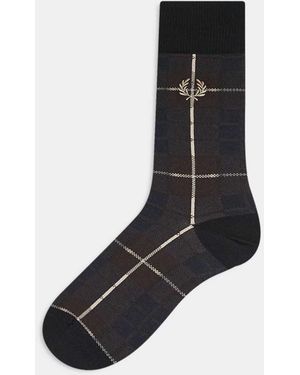 Fred Perry Calzini A Quadri Scozzesi Marroni - Nero