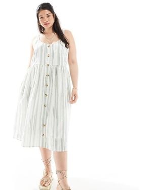 Yours Linen Midi Sundress - White