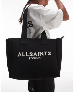 AllSaints Bolso Tote Mediano Izzy De - Gris