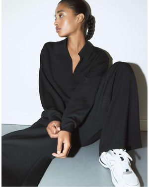 Stradivarius Soft-touch Smart Trousers - Black