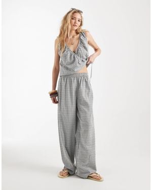 ASOS Elastic Waist Trousers - Grey