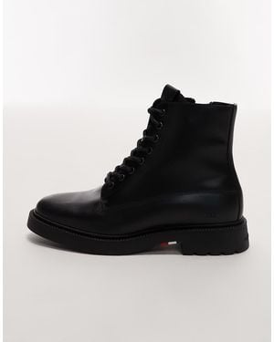 Tommy Hilfiger Leather Comfort Lace Up Boot - Black
