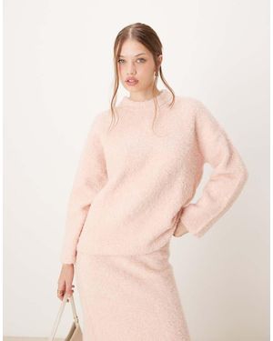 River Island Jersey De Punto Mullido De - Rosa