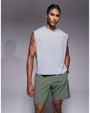 4505 – cropped-tanktop aus baumwolle - Grau