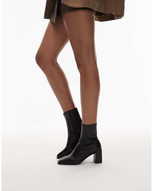 Tony Bianco Dusty Block Heeled Ankle Boots - Black
