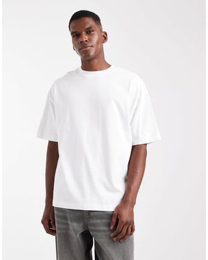 ASOS – oversize-t-shirt aus schwerem stoff - Weiß