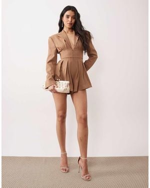 ASOS Tailored Playsuit - Natural