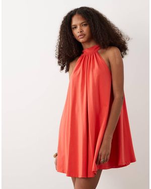 ASOS Tie Back Detail Mini Dress - Red