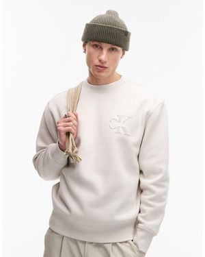 Calvin Klein – locker geschnittenes sweatshirt - Weiß