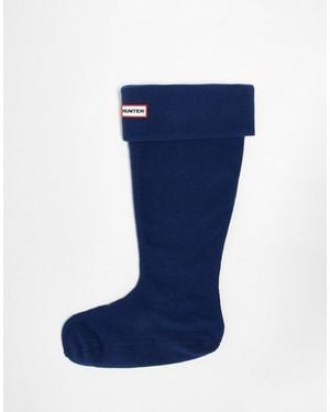 HUNTER Unisex Fleece Tall Boot Sock - Blue