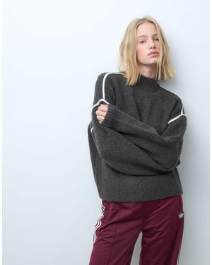 Vero Moda Weicher pullover mit rundhalsausschnitt und kontrastpaspelierung - Mehrfarbig