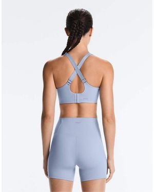 Oysho High-support Compressive Crossover Back Sports Bra - Blue