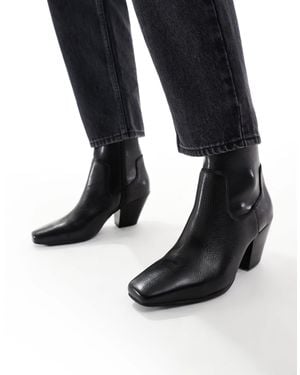ALDO Adwaodith Sock Low Heeled Ankle Boot - Black