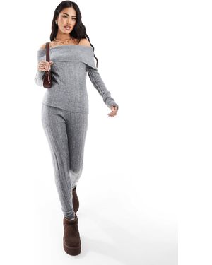 In The Style Legging d'ensemble en maille - Gris