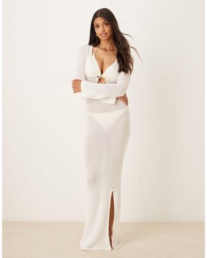 Tala – vielseitiges, langärmliges freizeit-strickkleid - Natur