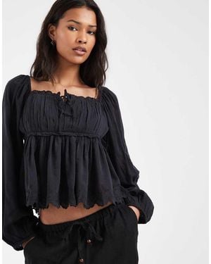 Levi's Boho Milkmaid Top - Black