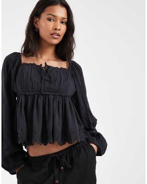 Levi's Top De Estilo Mesonera Boho - Negro