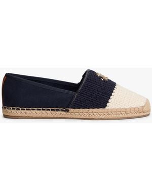 Tommy Hilfiger Espadrilles tissées color block avec plaque à logo - multicolore - Bleu