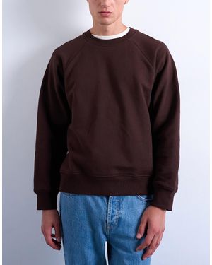 TOPMAN Boxy Fit Raglan Sweatshirt - Brown