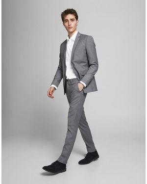 Jack & Jones Traje Gris Claro De Corte Slim Franco De