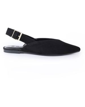OFF THE HOOK Shenley Suede Leather Slingback Ballet Flats - Blue
