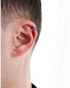 ASOS – farbener ohrschmuck mit zierauschnittdesign - Mettallic