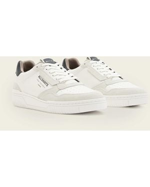 AllSaints Regan Leather Low Top Logo Sneakers - Natural