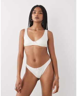 Motel Halai Underwire Pointelle Bra - White