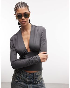 Weekday Scarlet Scub-style Hoodie - Grey