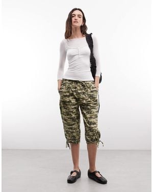 Collusion Low Rise baggy Capri Trouser - Multicolour