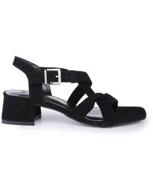 OFF THE HOOK Nicola Suede Leather Strappy Low Block Heel Sandals - White