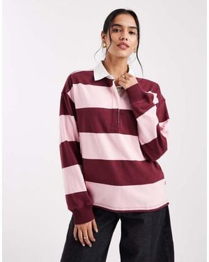 Levi's Reenie Long Sleeve Polo Shirt - Red