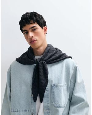 ASOS Gerippter dreiecksschal - Blau