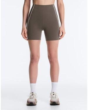 Oysho Perfect-Adapt 15Cm High-Rise Short Leggings With Seams - Grey