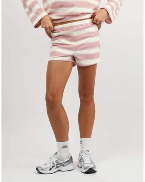 SIMMI X Mia Khan Muse Stripe Mini Shorts - Pink